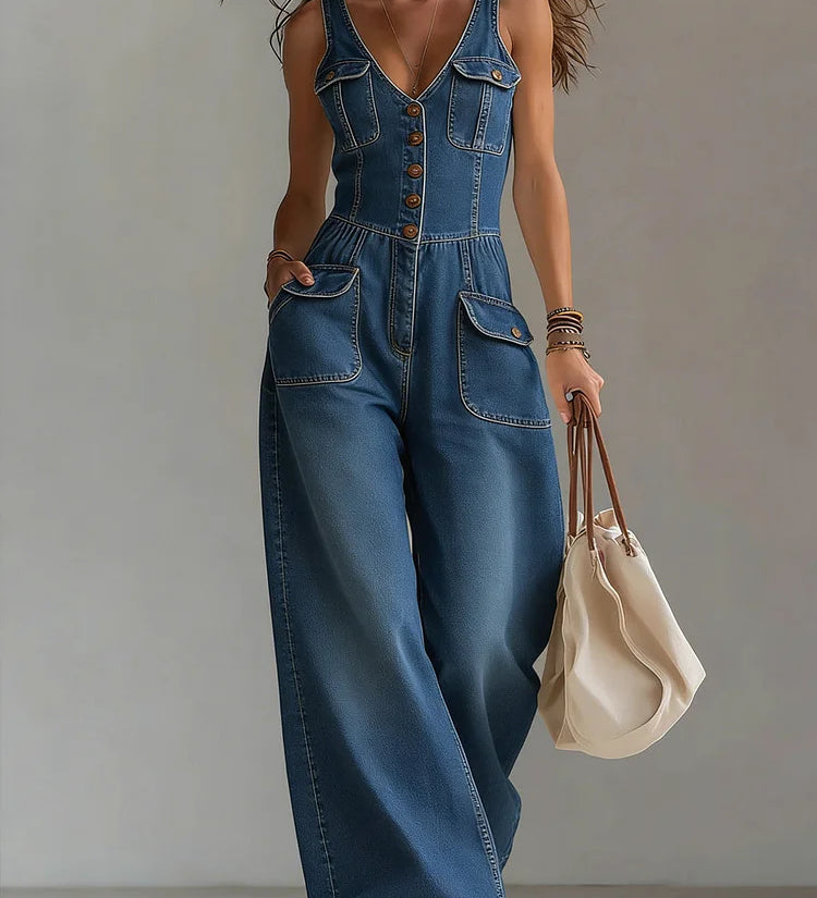 Octavie | Tuta in denim ampia