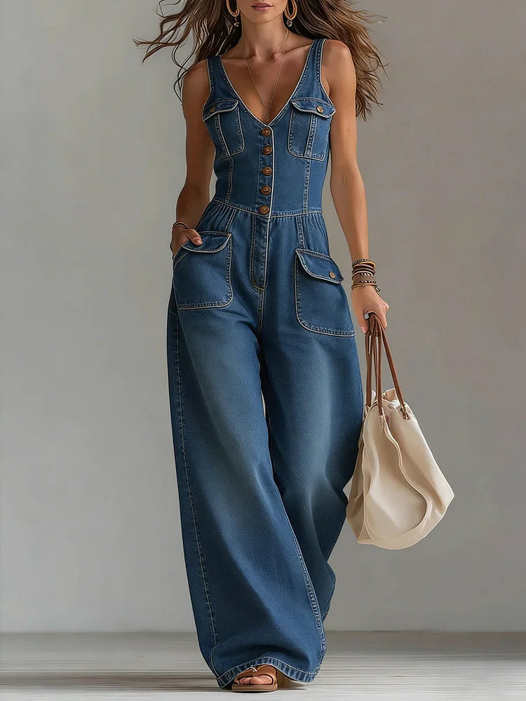 Octavie | Tuta in denim ampia