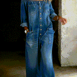 Sidonie | Combinazione in denim con spalle scoperte