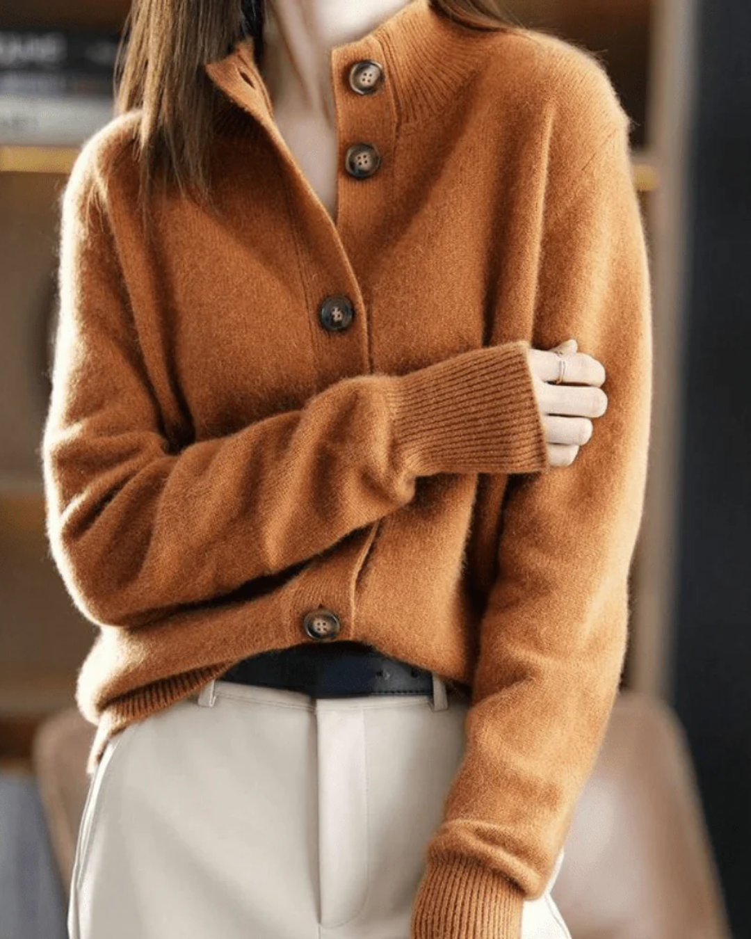 Stéphanie | Cardigan in Cashmere Stile Retro