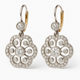 Madeleine – Orecchini vintage con mandala in cristallo