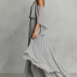 Isabela | Completo fluido grigio con top a spalline e pantaloni leggeri