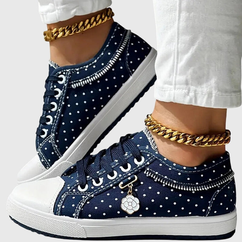 Sneakers con Fiori e Strass