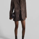 Sofia | Blazer Marrone in Suede Oversize