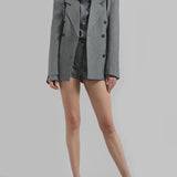 Sofia | Blazer Grigio Striato con Cintura