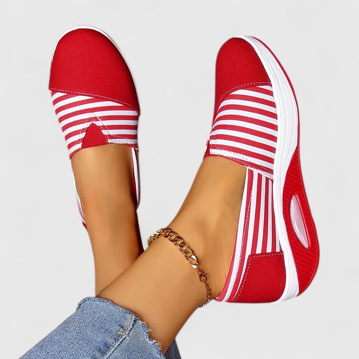 Scarpe Slip-On a Righe