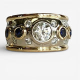 Anello Vintage in Zirconia Placcato Oro