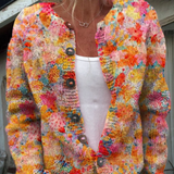 Léna | Cardigan casual con stampa floreale