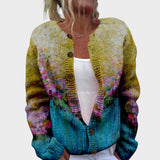 Elisa - Cardigan Floreale Sfumato Autunnale