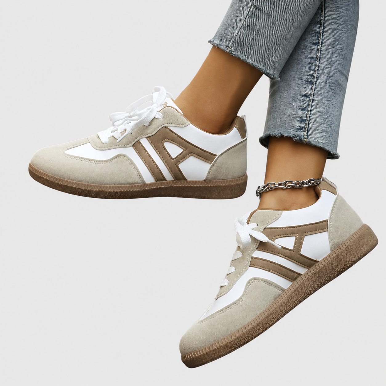 Sneakers Rétro con Bande Laterali