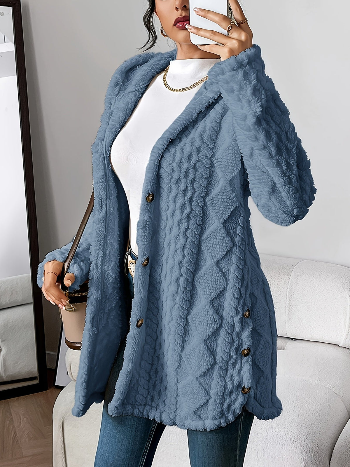 ANGELA™ | CARDIGAN CON CAPPUCCIO