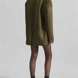 Sofia | Blazer Oversize in Suede Verde Militare