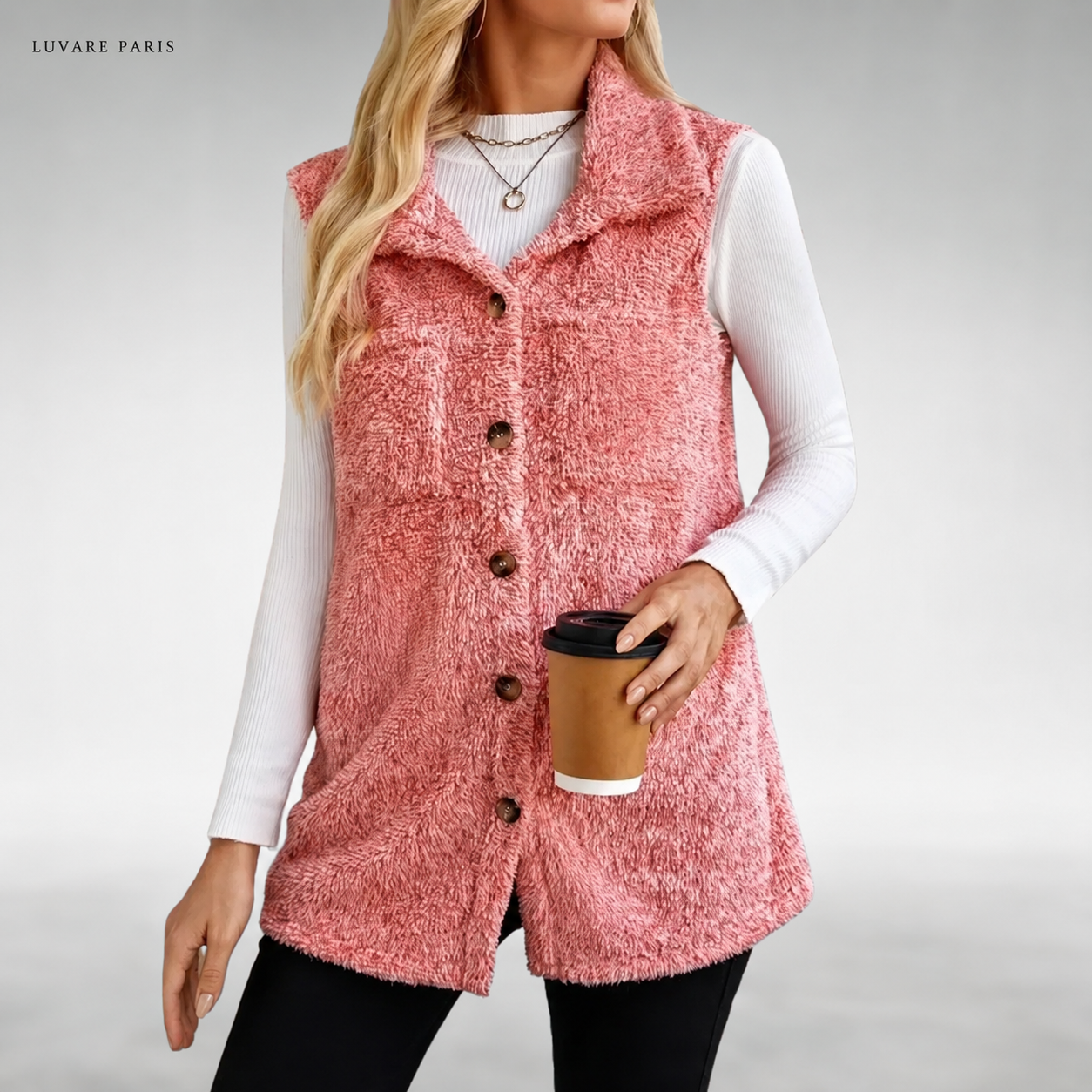 Gilet Lungo con Colletto
