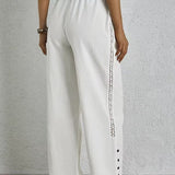 Shania - Pantaloni con bottoni rilassati