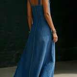Lalie | Abito lungo in denim con bottoni