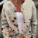 Manon | Cardigan bottonato a fiori vintage