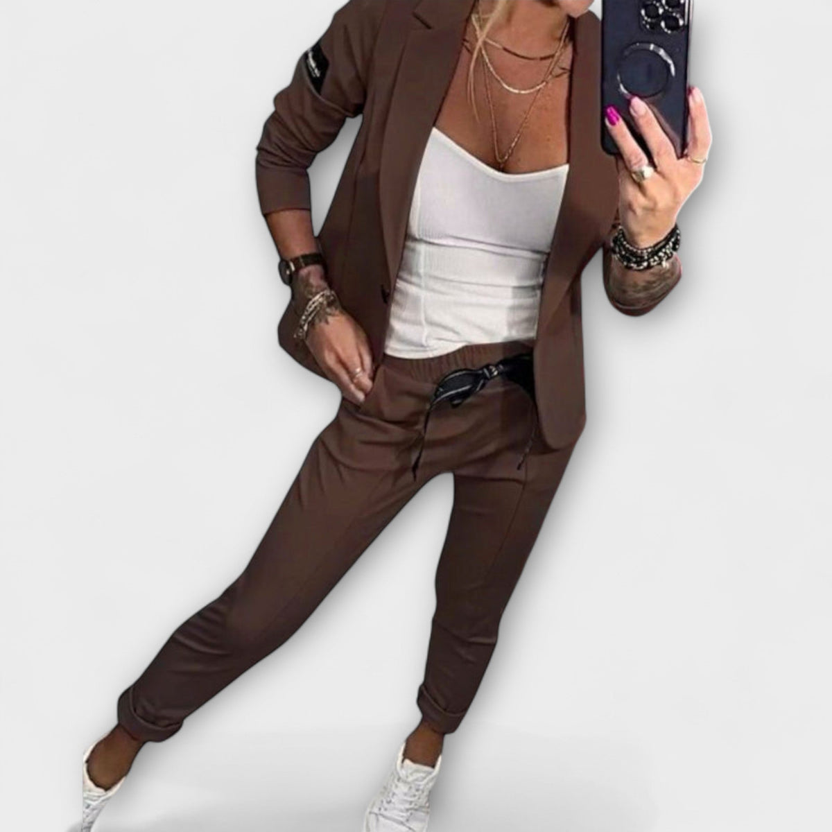 Vionne | Completo Elegante con Top, Giacca e Pantaloni