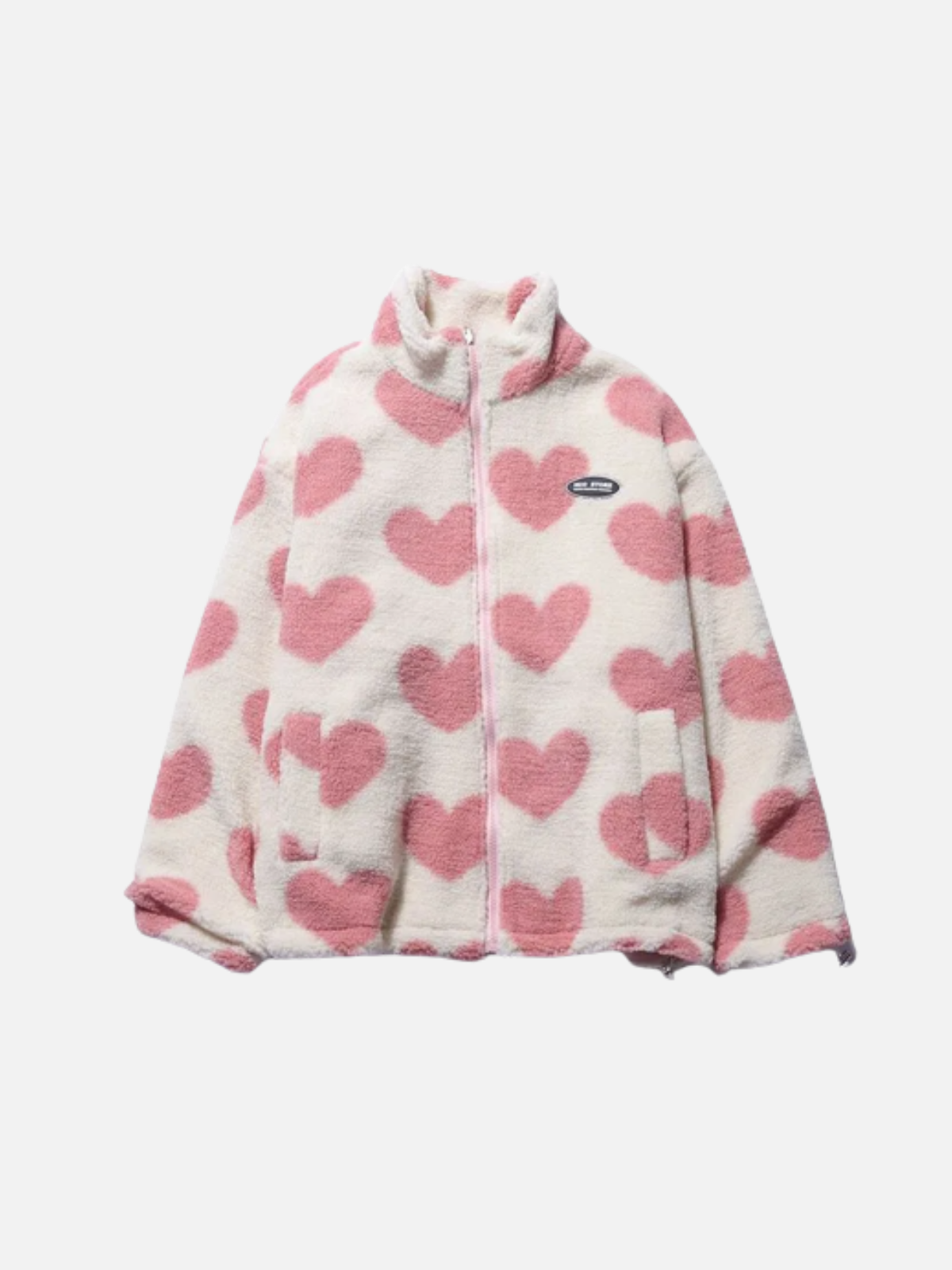 Cappotto reversibile con motivo a cuori