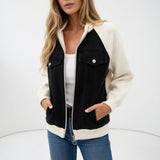 Ilaria - Giacca Casual a Contrasto, Eleganza Moderna