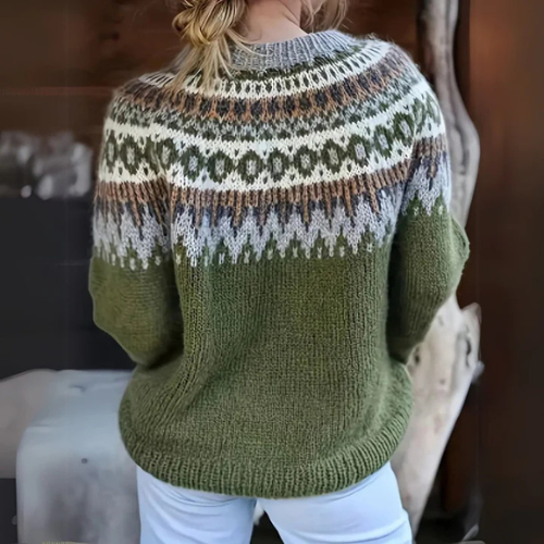 Alessandra – Maglione caldo con motivo invernale