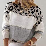 Diane | Maglione in Maglia con Accento Leopardo
