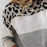 Diane | Maglione in Maglia con Accento Leopardo