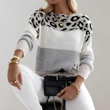 Diane | Maglione in Maglia con Accento Leopardo