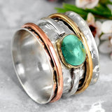 Coco - Anello Vintage Oro & Argento Turchese
