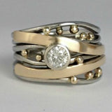 Royal - Anello Vintage in Oro Incastonato di Zirconia