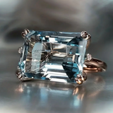 Anello in Zirconia Blu Vintage