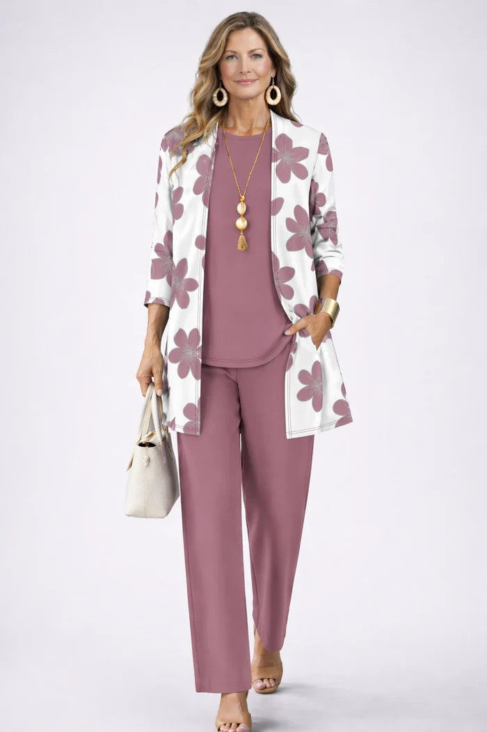 Jenilyn | Set Tre Pezzi Elegante da Donna - Rosa Chiaro