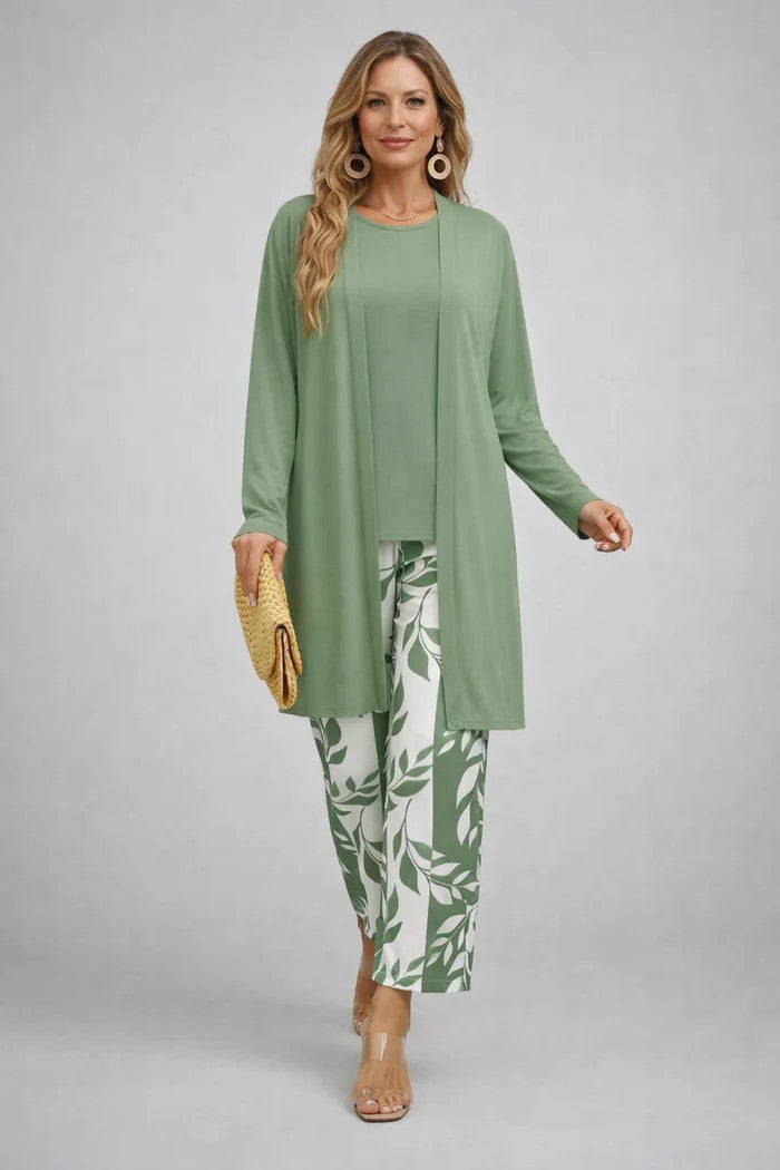 Jenilyn | Set Tre Pezzi Elegante da Donna - Verde Chiaro