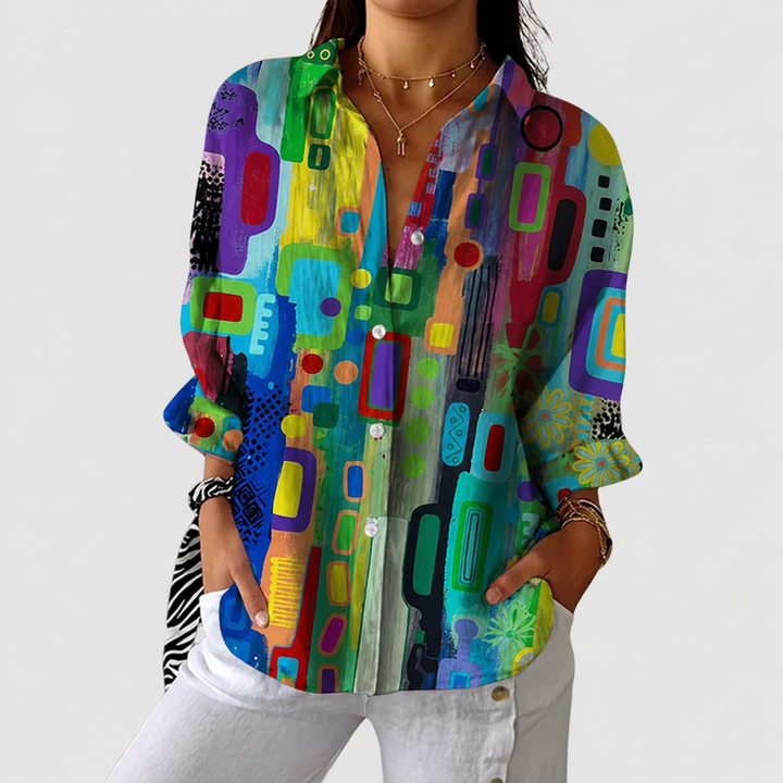 Viola | Blusa leggera e colorata stampata