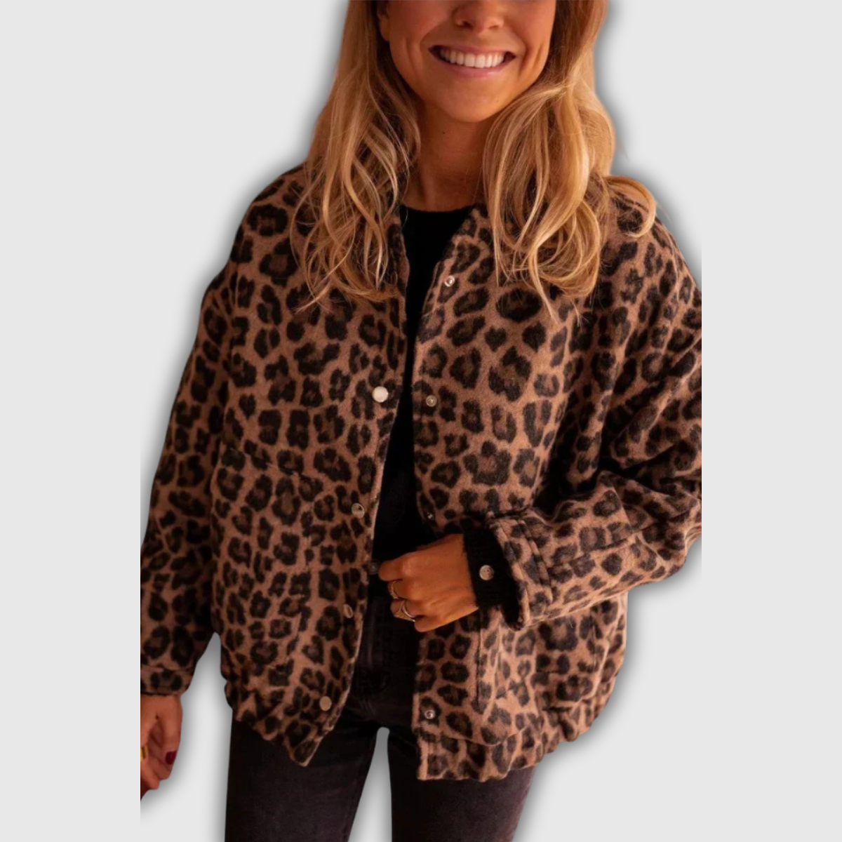Giacca-camicia leopardata