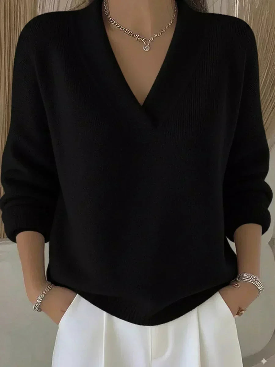 Maglione Morbido con Scollo a V