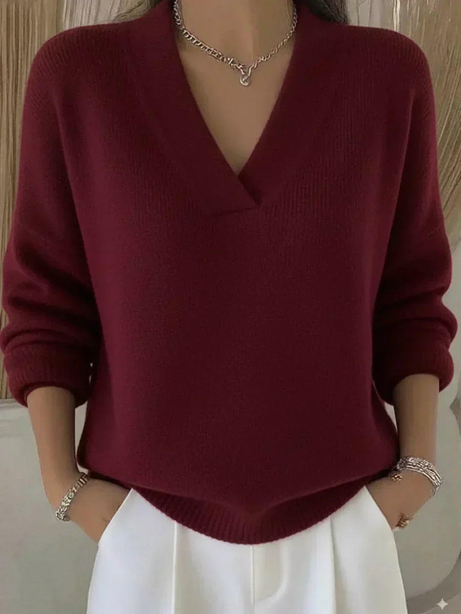 Maglione Morbido con Scollo a V