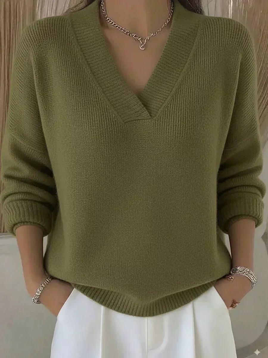 Maglione Morbido con Scollo a V