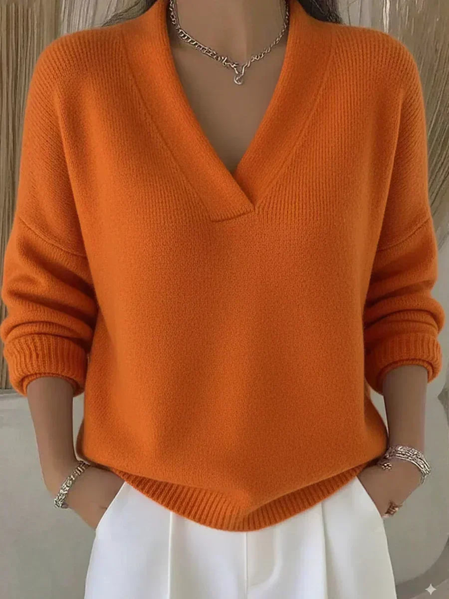 Maglione Morbido con Scollo a V