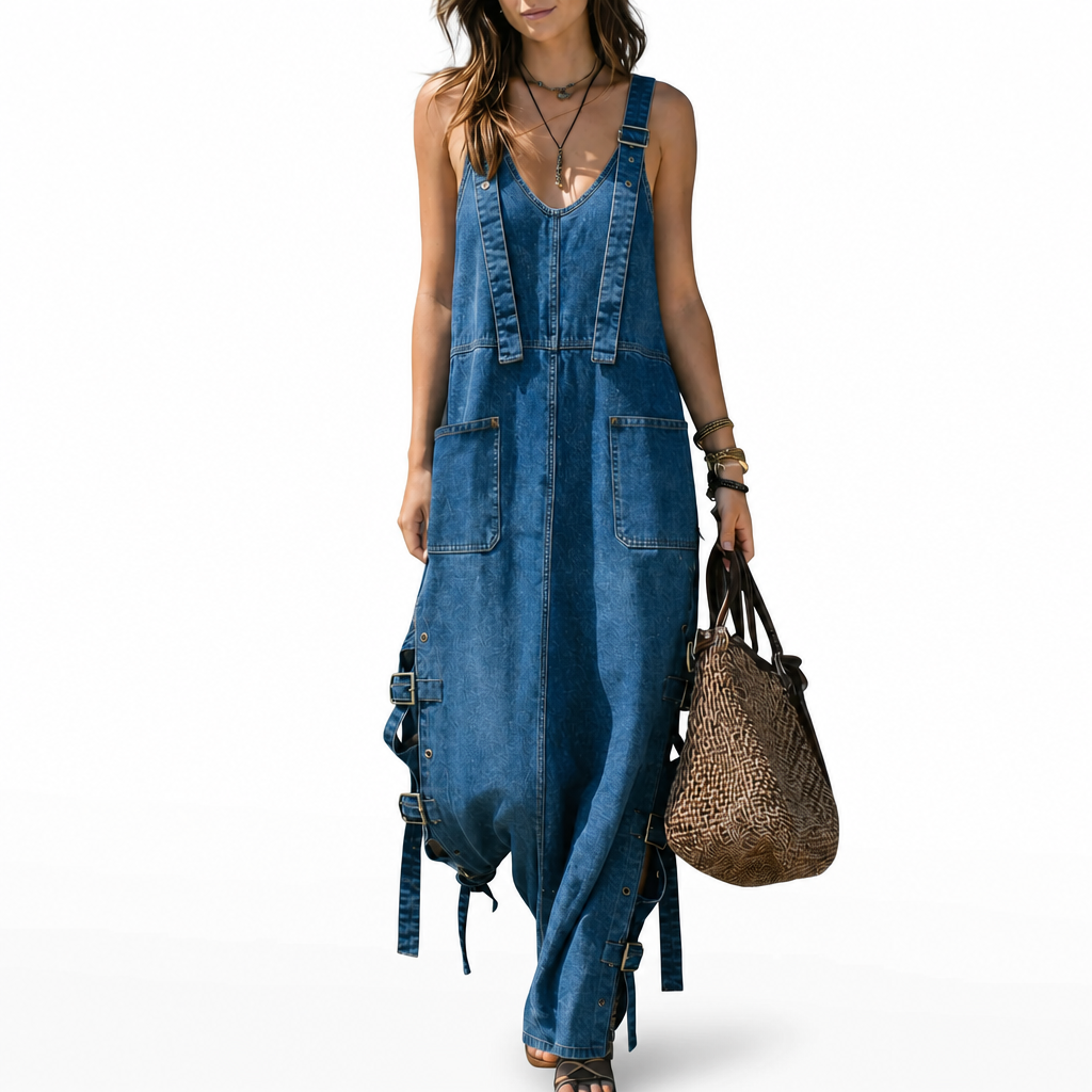 Joséphine | Tuta in jeans con vita elastica