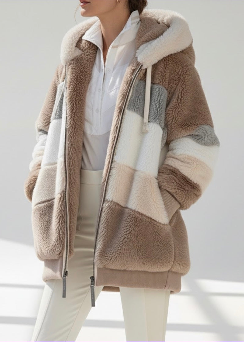Serena - La Giacca Invernale Elegante e Calda con Cappuccio e Zip