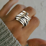 Bliss - Anello in Argento Massiccio Vintage