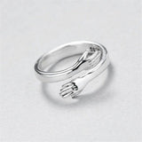 Anello Regolabile Hug in Argento