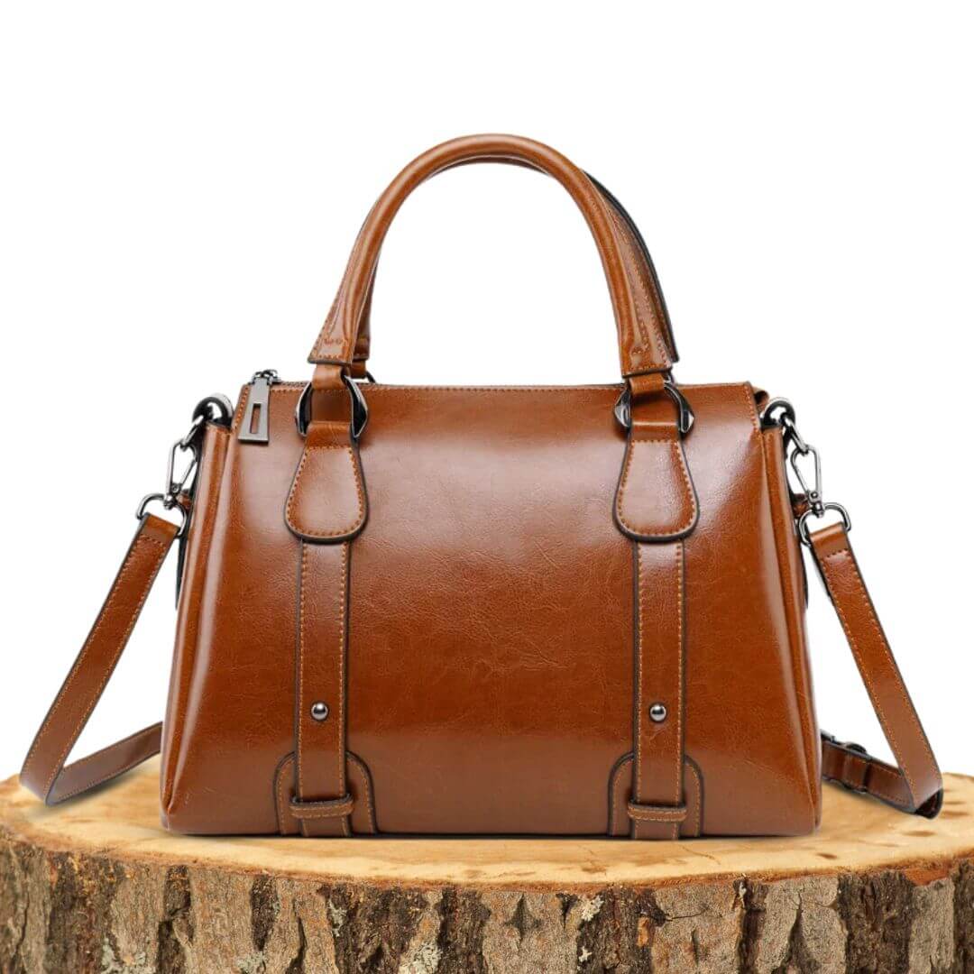 Borsa a spalla lucida
