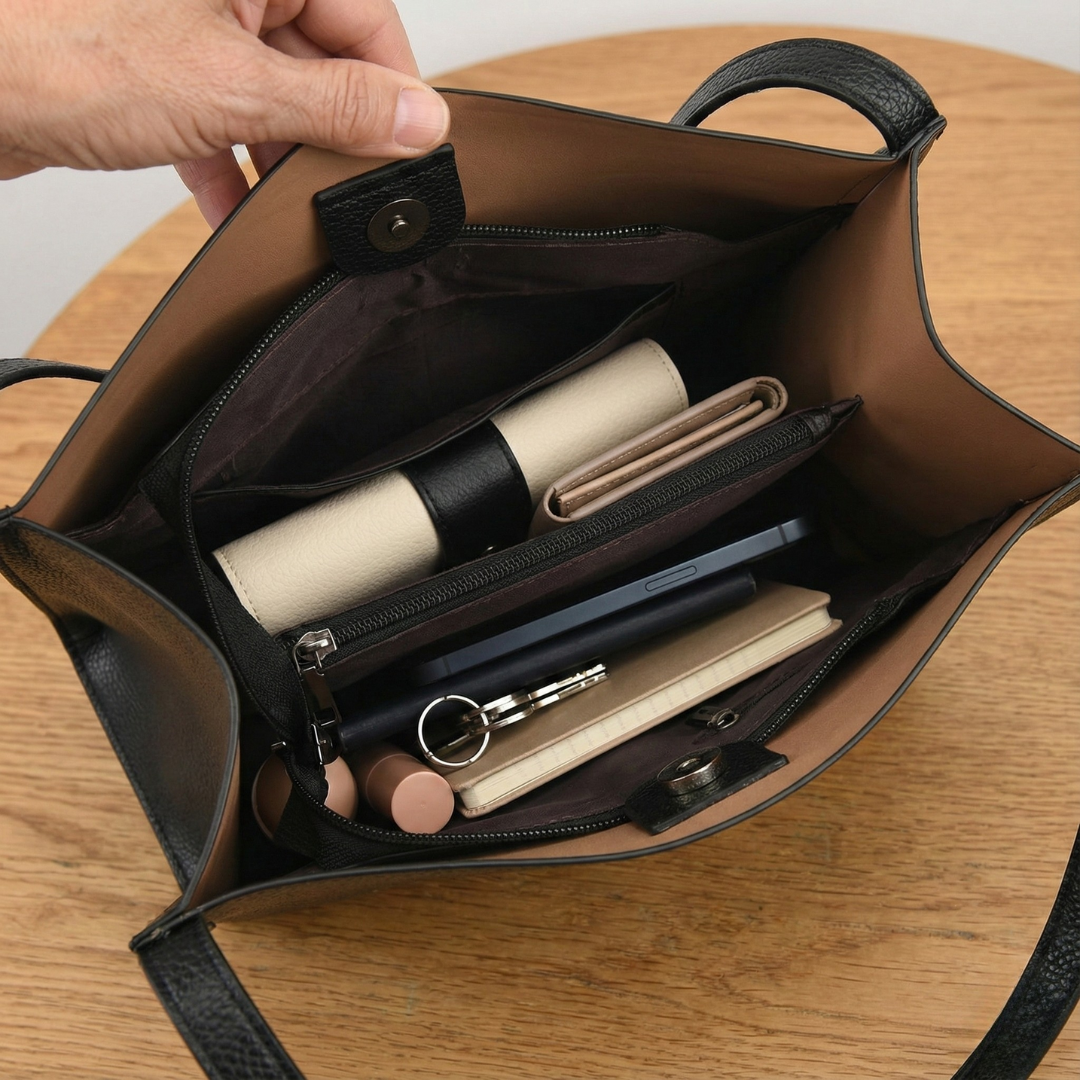 Elegante borsa a tracolla in pelle
