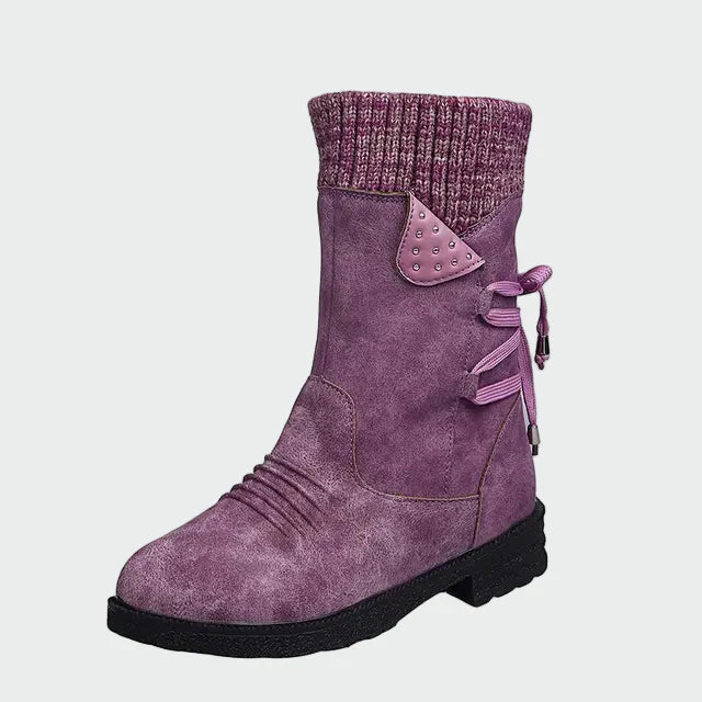 Stivaletti eleganti effetto camoscio