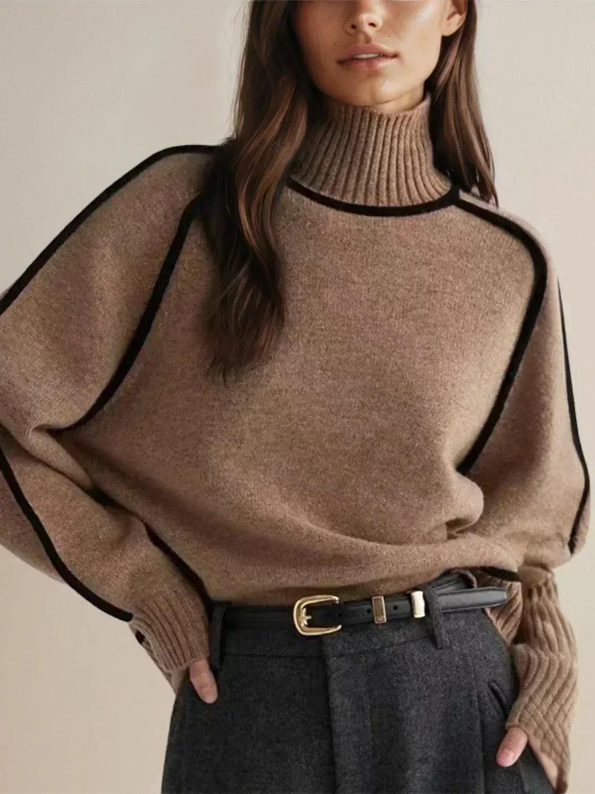 Sandrine | Maglione elegante a collo alto