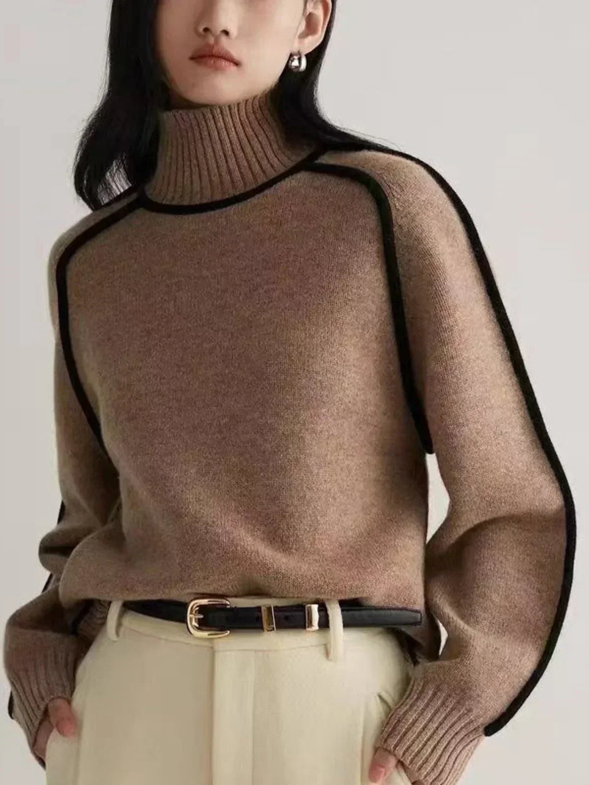 Sandrine | Maglione elegante a collo alto