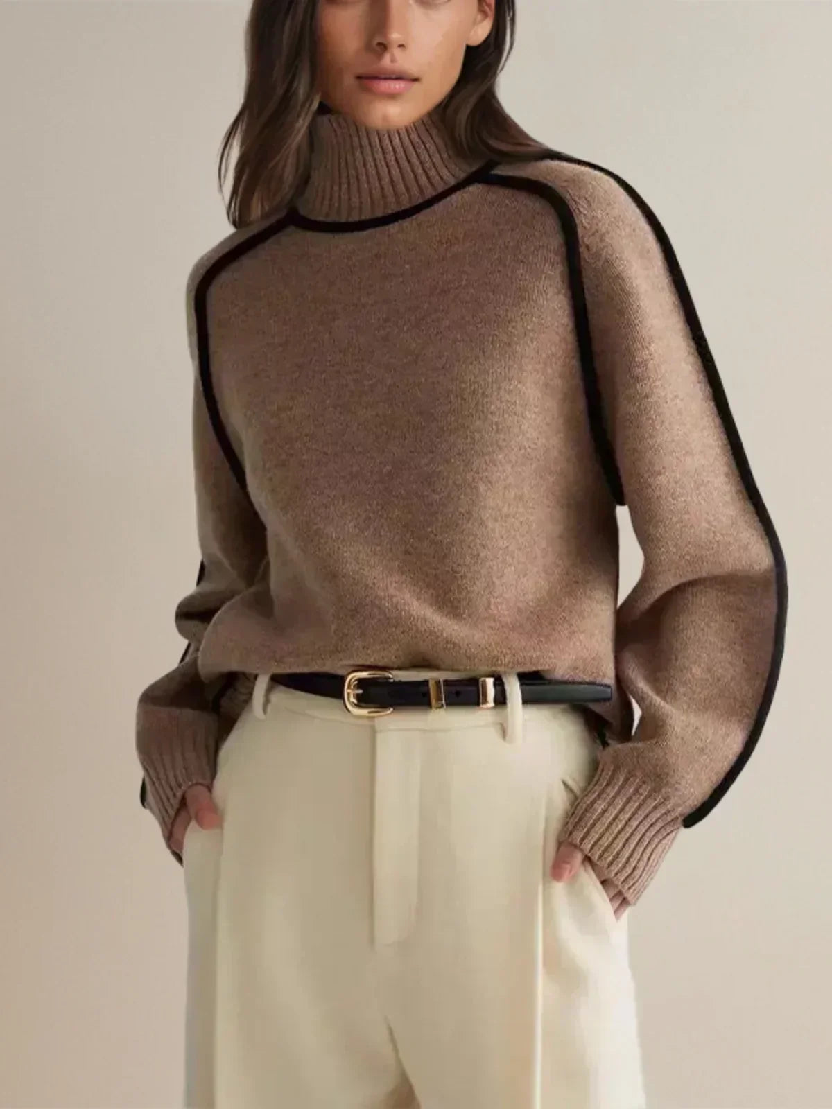 Sandrine | Maglione elegante a collo alto