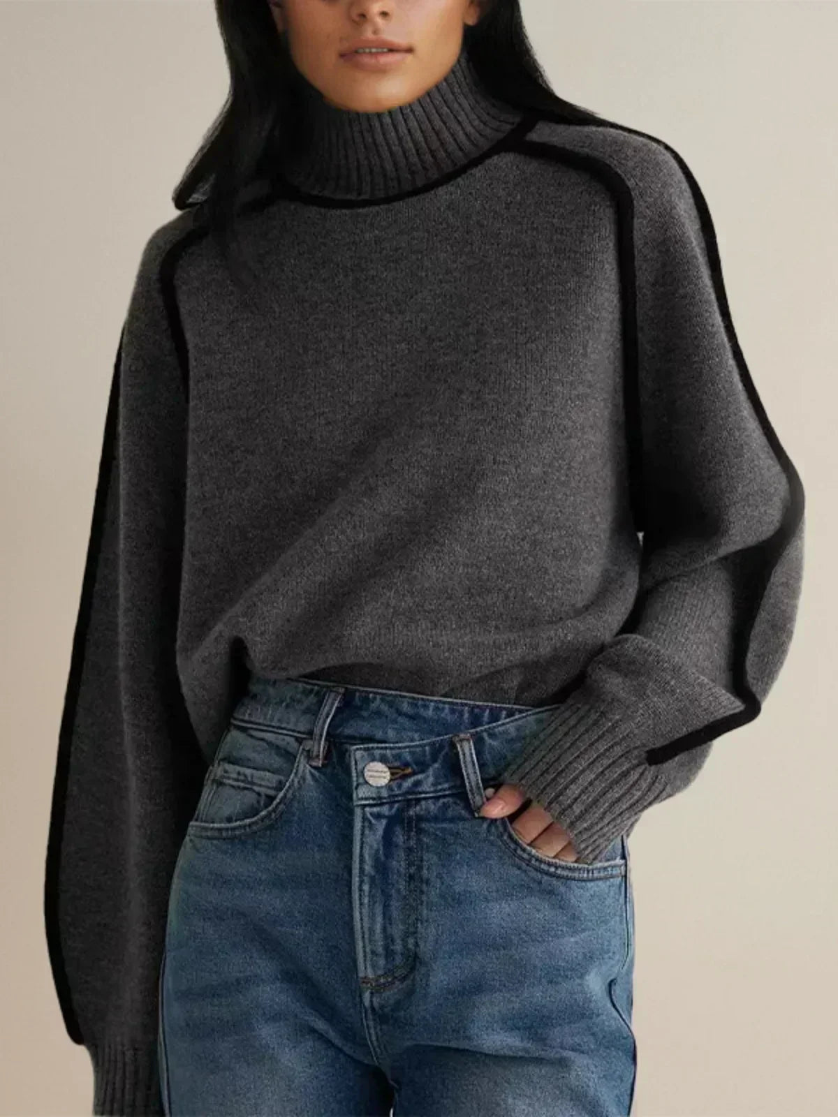 Sandrine | Maglione elegante a collo alto