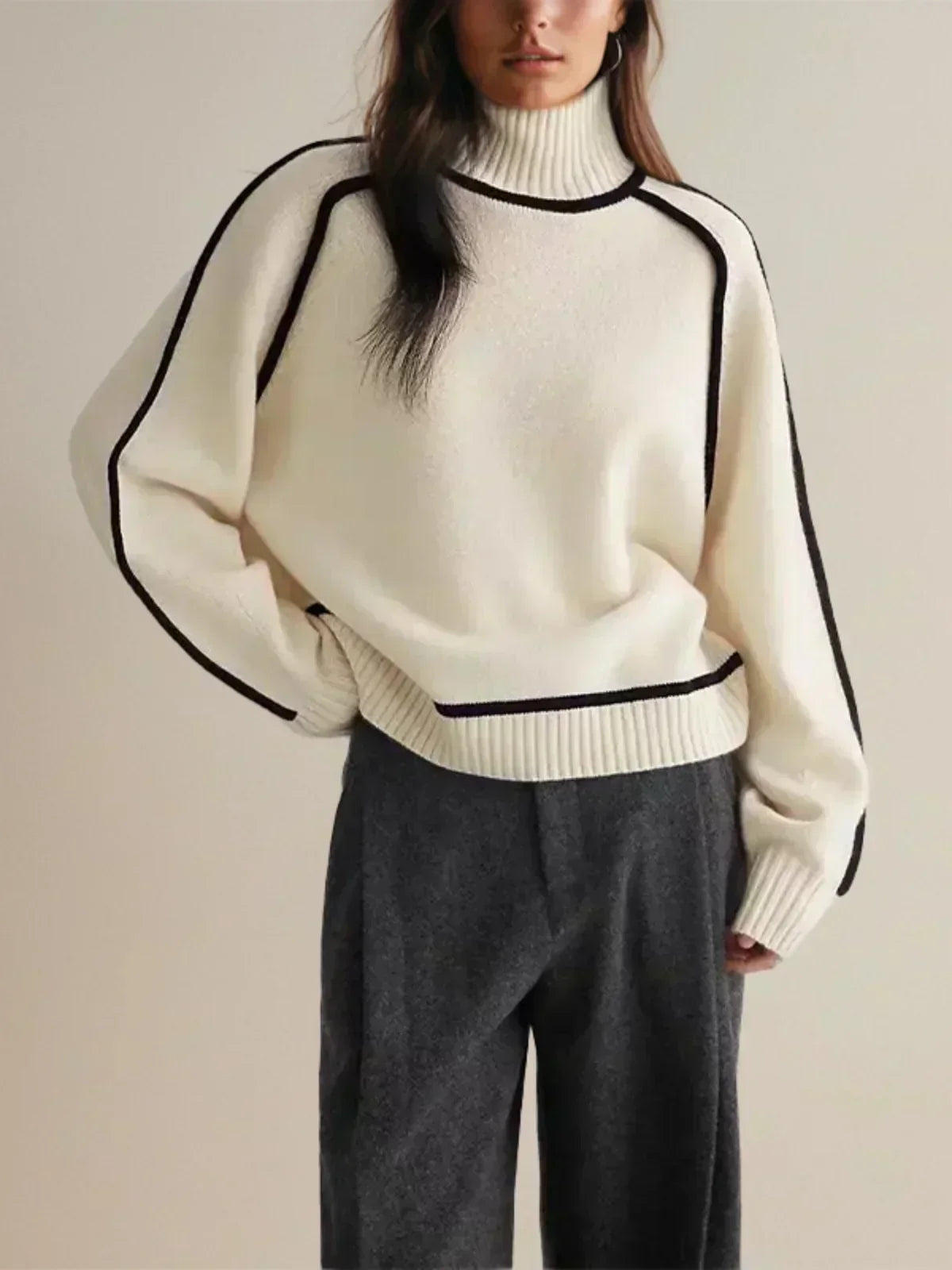 Sandrine | Maglione elegante a collo alto